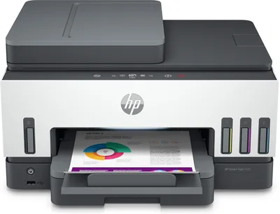 HP Smart Tank Impresora multifunción 7605, Impresión, copia, escaneado, fax, AAD y conexión inalámbrica, AAD de 35 hojas; Escanear a PDF; Impresión a doble cara