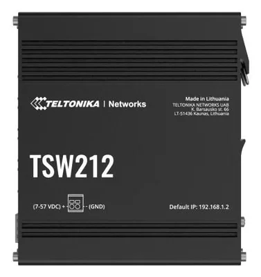 Teltonika TSW212 switch Gestionado L2 Gigabit Ethernet (10/100/1000) Negro