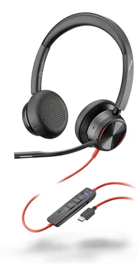 HP Poly Blackwire 8225 Stereo Microsoft Teams Certified USB-C Headset +USB-C/A Adapter Alámbrico Diadema Oficina/Centro de llamadas USB Tipo C Negro