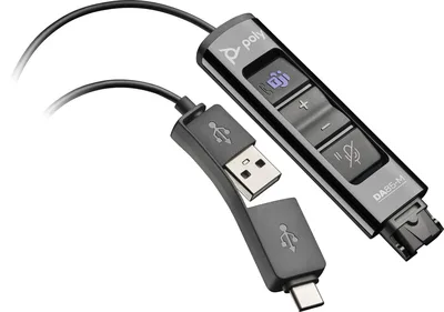 HP Poly DA85-M USB to QD Black Adapter TAA Adaptador de interfaz
