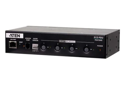 ATEN PE4104G-AT-G unidad de distribución de energía (PDU) 4 salidas AC 1U Negro