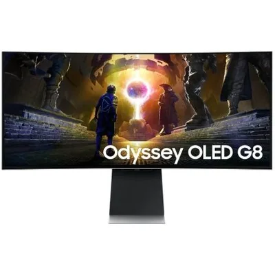 Samsung G85SD pantalla para PC 86,4 cm (34") 3440 x 1440 Pixeles UltraWide Quad HD OLED Plata