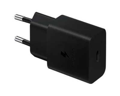 Adaptador de corriente USB-C de 15W de Samsung sin cable, negro