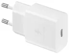 Adaptador de corriente USB-C de 15W de Samsung sin cable, blanco