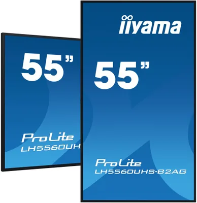 iiyama LH5560UHS-B2AG 55 pulgadas 3840x2160 UHD panel VA Haze 25% 500cd/m2 Modo horizontal y vertical Montaje en pared incluido