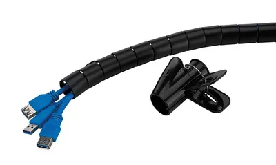 Neomounts ADS06-142BL organizador de cables Escritorio Pasacables Negro 1 pieza(s)