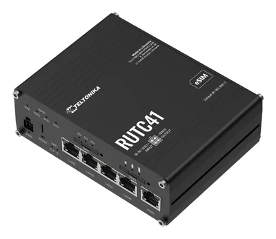 Router Teltonika Networks RUTC41 (UE) 4G Cat 4 Edge con WiFi 6, soporte para docker, 5 puertos ethernet, eSIM