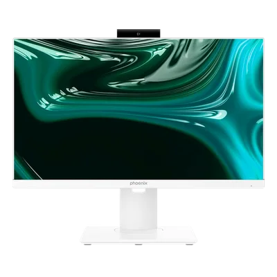 Ordenador pc all in one aio phoenix unity 23.8 pulgadas fhd ajustable altura y rotativo - web cam -  intel i5 14400 - 16 gb ddr5 - 500 gb ssd nvme  blanco windows 11
