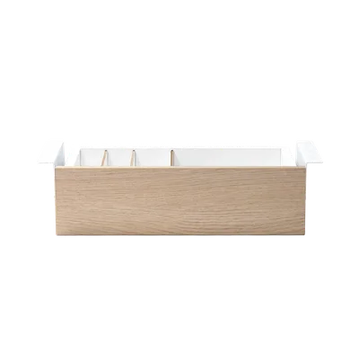 Cajon phoenix para escritorio artisan combinación blanco y madera natural