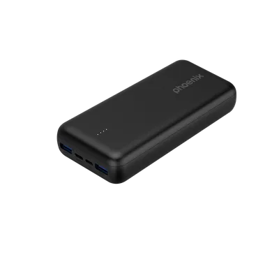 Phoenix powerbank batería externa 20000mah con 2 usb carga rapida y 1 usb tipo c pd