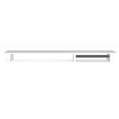 Phoenix harmony estante elevador de monitor en madera para escritorio blanco con bandeja forrada en fieltro