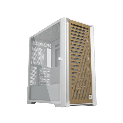 Caja ordenador phoenix gaming artisan noble blanca frontal de madera atx filtros antipolvo tipo c