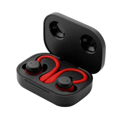 Auriculares deportivos phoenix spartan bluetooth 5.3 manos libres accesorios intercambiables detalles en rojo