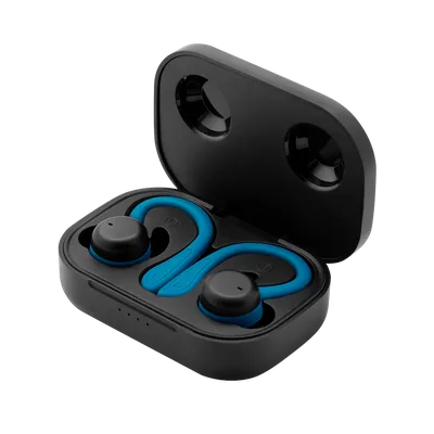 Auriculares deportivos phoenix spartan bluetooth 5.3 manos libres accesorios intercambiables detalles en azul