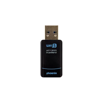 Phoenix nano adaptador usb receptor red inalámbrico 1300mbps dual band