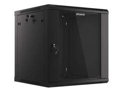 Armario rack phoenix 12u 600x600x640 auto - ensamblado 19'' hasta 60 kg negro