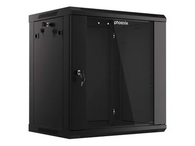 Armario rack phoenix 12u 600x450x640 auto - ensamblado 19'' hasta 60 kg negro