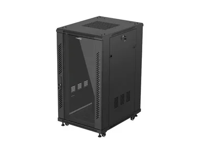 Armario rack phoenix 22u 600x800 de pie servidor 19'' hasta 1000 kg negro
