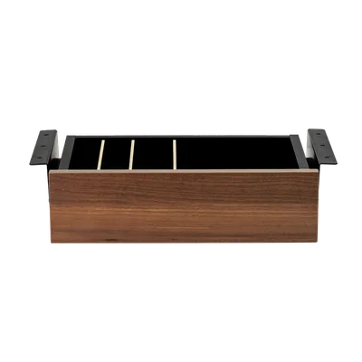 Cajon phoenix para escritorio artisan combinación negro y madera nogal