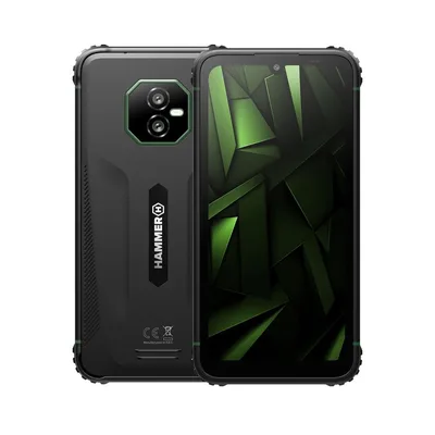 Movil rugerizado hammer ranger 4g 8 - 256gb negro - verde