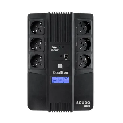 Sai coolbox scudo3 800va lcd 6 enchufes schuko
