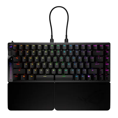 Teclado gaming asus rog falcata inalambrico rgb negro ingles