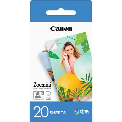 Papel fotografico canon zp - 2030 20 hojas zink para zoemini