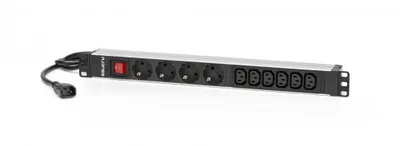 Regleta salicru para rack 19 pulgadas sps pdu 4 tomas schuko 6 tomas iec interruptor