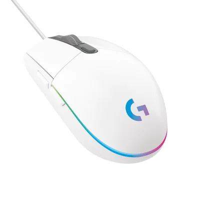 Mouse raton logitech g203 lightsync blanco gaming 8.000 dpi 6 botones