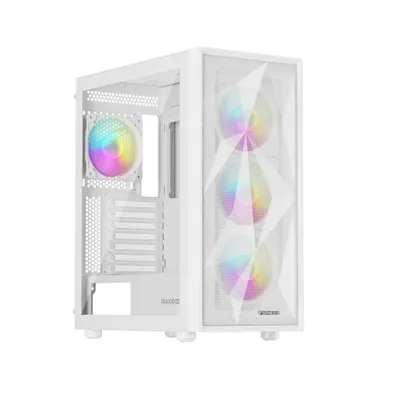 Caja ordenador gaming genesis diaxid 605 argb atx cristal templado blanca