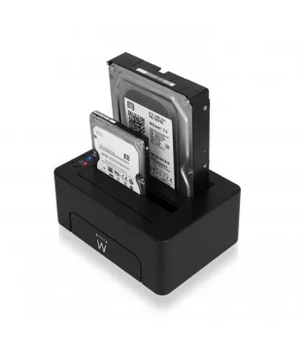 Estacion de acoplamiento ewent para unidad de disco duro y de estado solido sata 2.5 pulgadas y 3.5 pulgadas -  usb 3.0