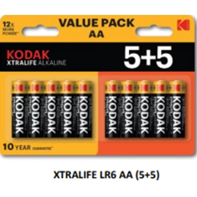 Blister pilas kodak alcalina xtralife aa lr6 -  blister 5+5
