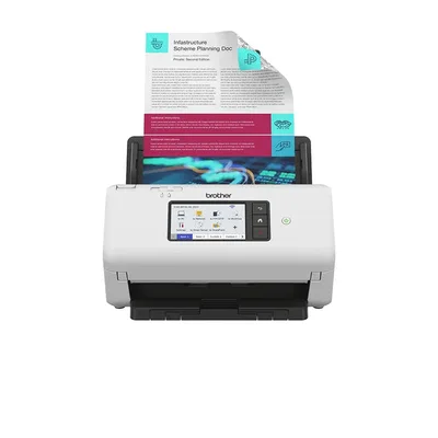 Escaner sobremesa brother ads - 4700w -  80ppm -  duplex automatico -  usb 3.0 -  usb 2.0 -  red -  wifi -  wifi direct -  adf 80 hojas