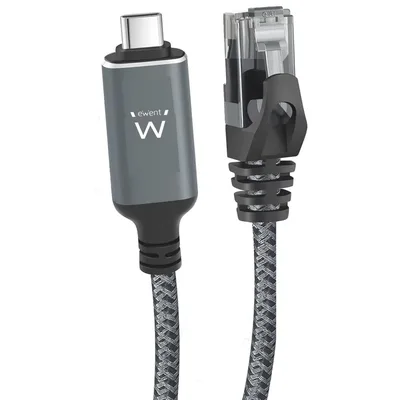 Cable red ewent latiguillo rj45 a usb tipo c ftp cat6 4m