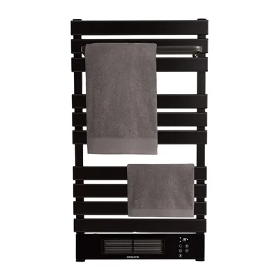 Yoevu -  kit radiador toallero 500 | 1500 w mas repisa extra con ganchos -  color negro