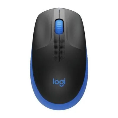 Mouse raton logitech m190 full size optico wireless inalambrico azul