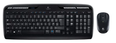Teclado + mouse logitech mk330 wireless inalambrico negro ingles internacional
