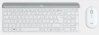 Teclado + mouse logitech mk470 wireless inalambrico blanco