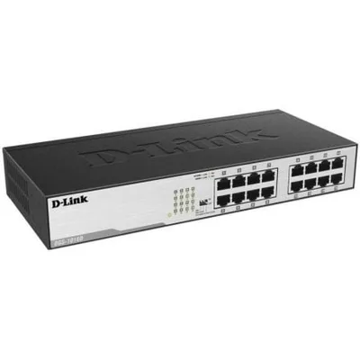 Switch 16port 10 - 100 - 1000 gibabit metal copper desktop switch d - link