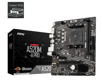 Placa base msi am4 a520m - a pro m - atx ddr4