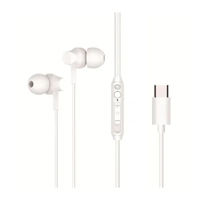 Auricular intrauditivo usb - c conceptronic brendan03w 1.2m microfono blanco