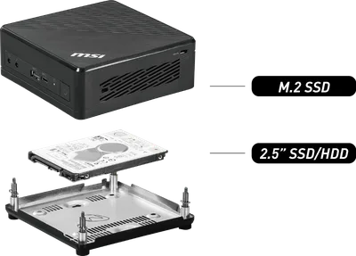 Adaptador hdd para mini ordenador msi cubi n 8gl ms - b17111 negro