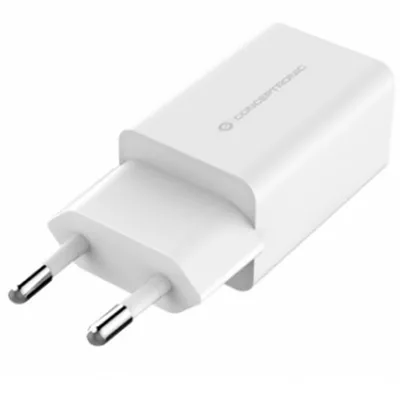 Cargador conceptronic 2xusb 5v - 12w blanco