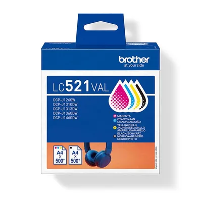 Multipack brother lc521val negro - cian - magenta - amarillo