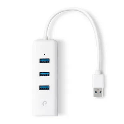 Adaptador usb a ethernet gigabit + hub de 3 puertos usb 3.0 tp link