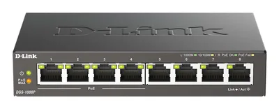 Switch 8 puertos gigabit poe d - link
