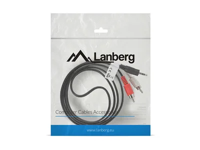 Cable estereo lanberg mini jack 3.5mm -  2x rca macho 1.5m