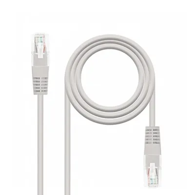 Cable red nanocable latiguillo rj45 utp cat6 5m gris