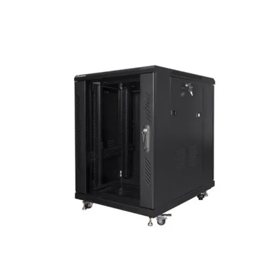 Armario lanberg rack 19 pulgadas 15u 600x800 flat pack black negro