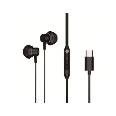 Auricular intrauditivo usb - c conceptronic brendan04b microfono controles 1.2m color negro